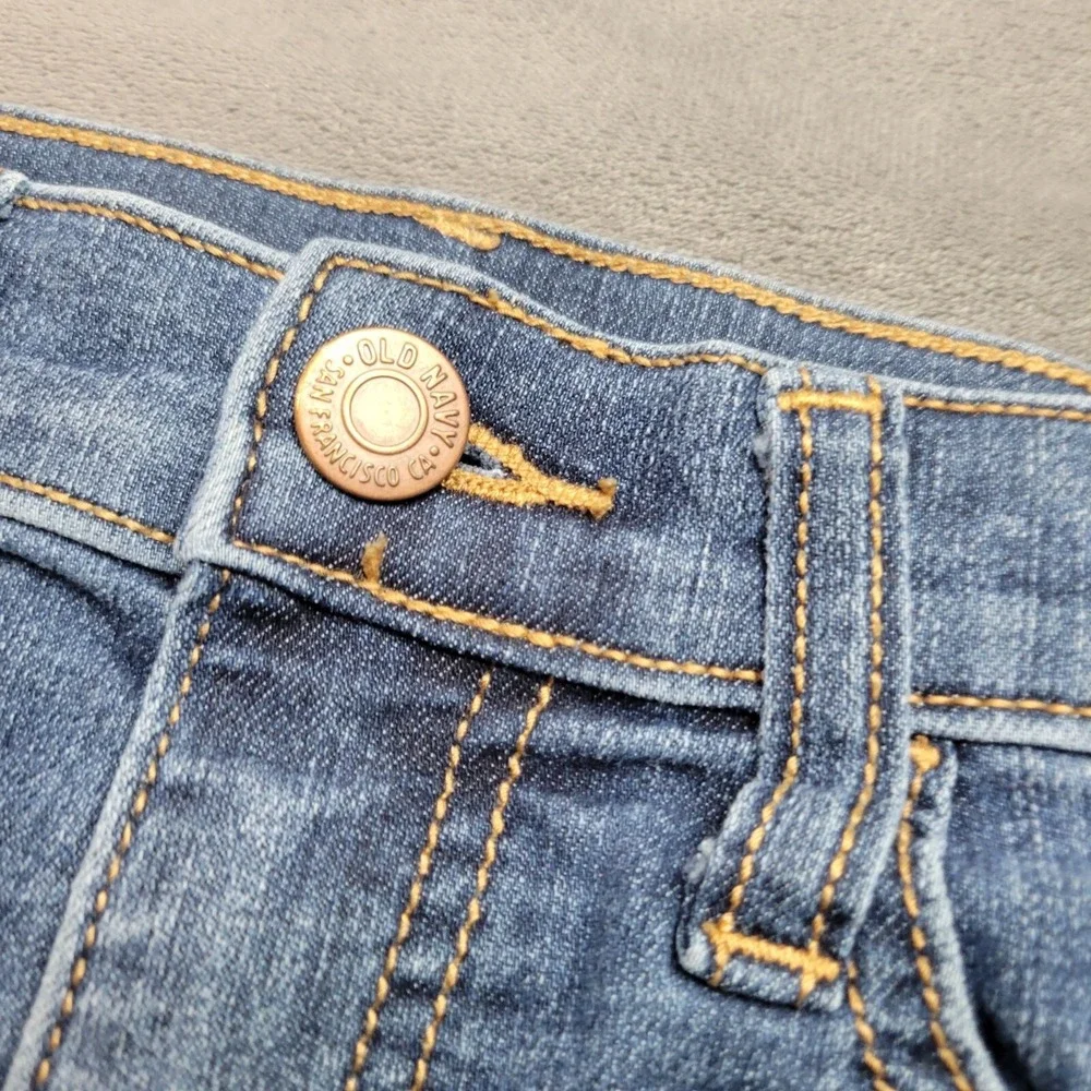 Old Navy Girls Denim Shorts Size 12 Frayed Hem Stretchy Jeans